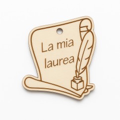 Ciondoli in Legno Laurea 12 Pz | Graziano Sas
