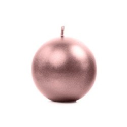 Candela a sfera Rosa Gold 6 cm