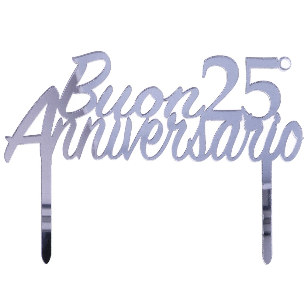 Cake Topper  25° anniversario plex