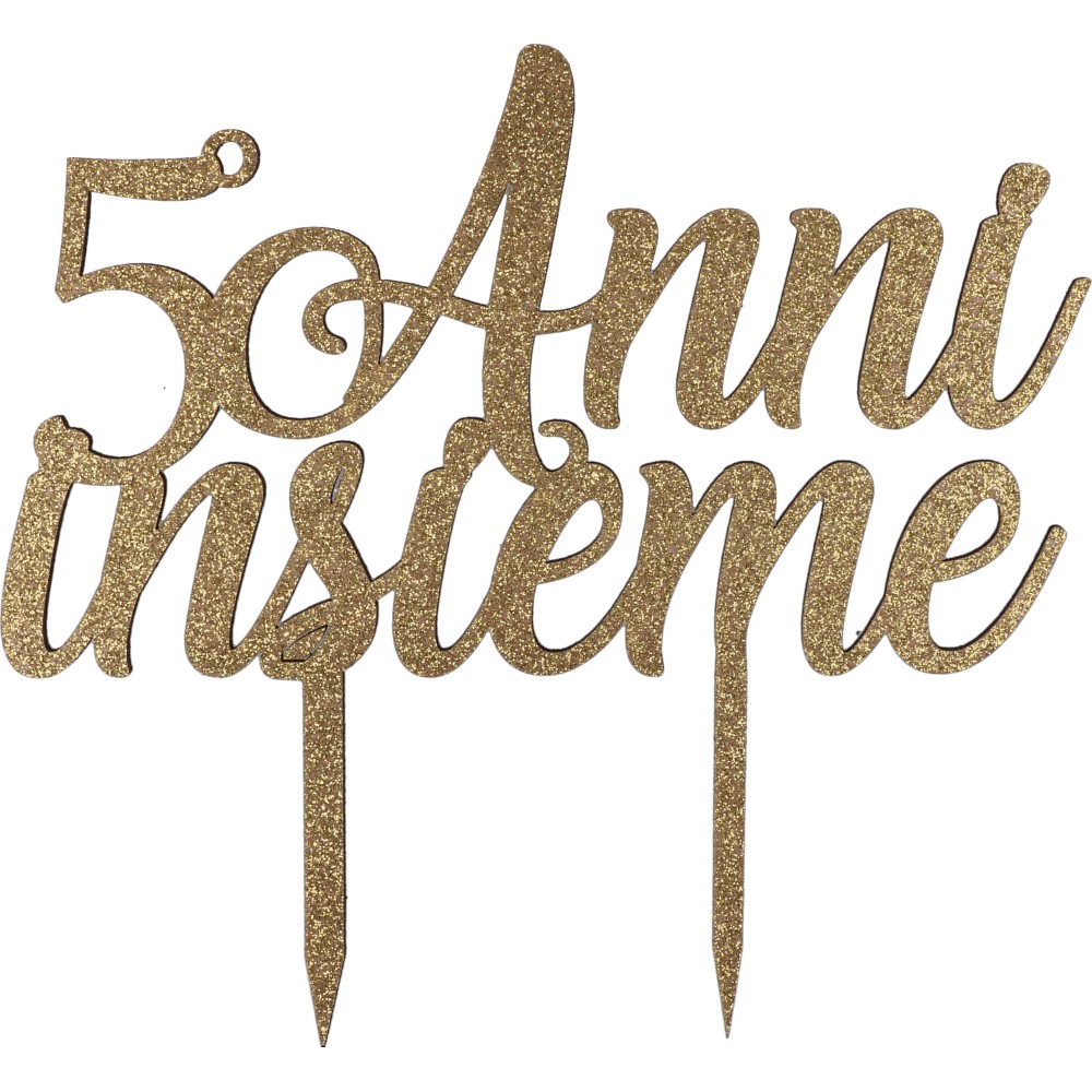 Cake Topper  "50 anni insieme"