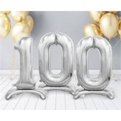 NUMERI Mylar Standing 30" argento | Graziano Sas