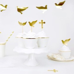 Cake Topper Prima Comunione Oro