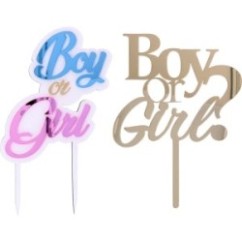 Cake Topper Boy or Girl plex | Graziano Sas