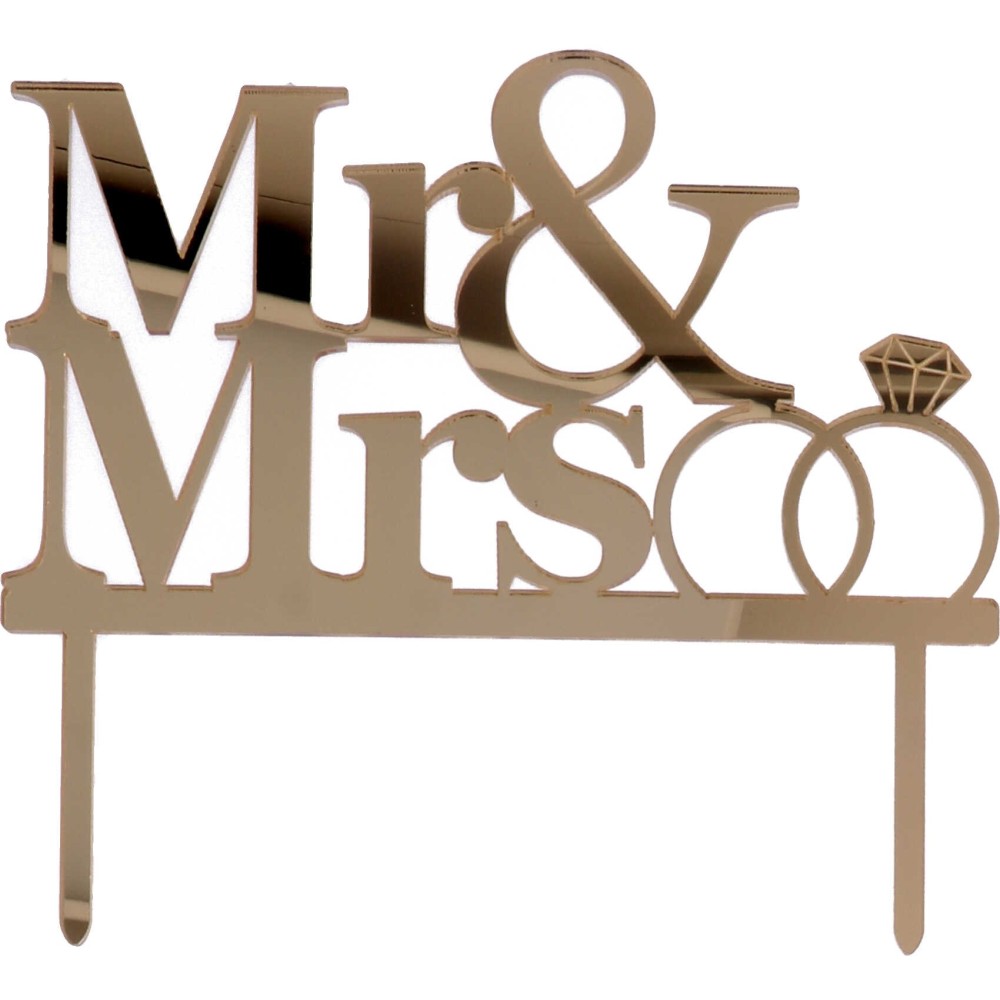 Cake Topper Mr & Mrs plex