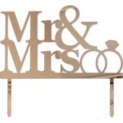 Cake Topper Mr & Mrs plex