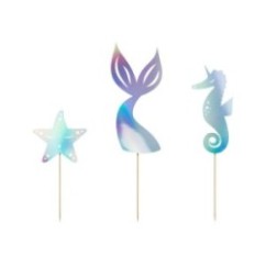 Cake Toppers Tema Sirena 3 Pz | Graziano Sas