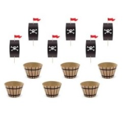 Kit Decorativo per Cupcakes Pirati 18 Pz | Graziano Sas