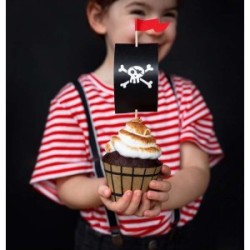 Kit Decorativo per Cupcakes Pirati 18 Pz