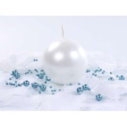 Candela a sfera Bianco perla 6 cm | Graziano Sas