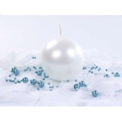 Candela a sfera Bianco perla 6 cm | Graziano Sas
