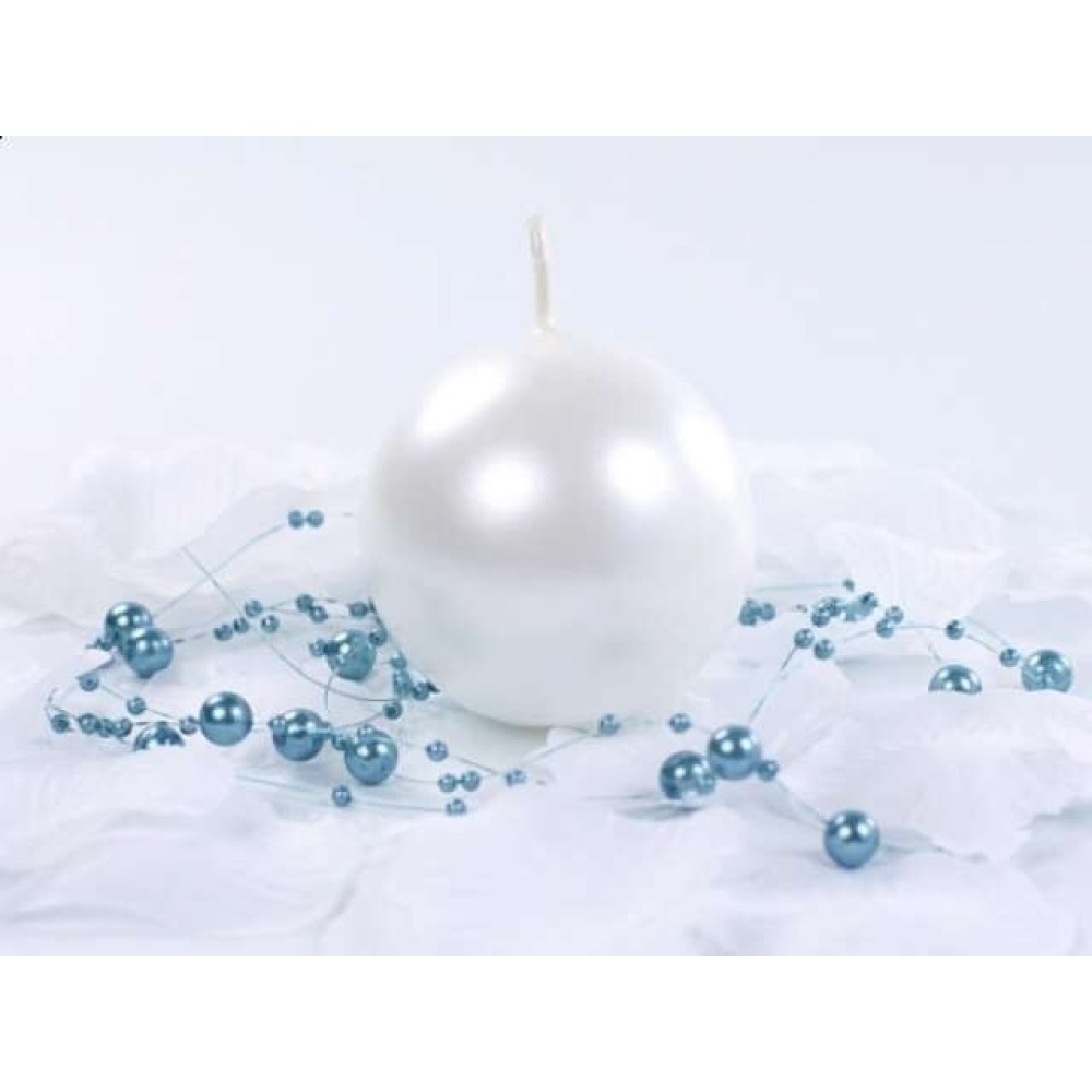 Candela a sfera Bianco perla 6 cm | Graziano Sas