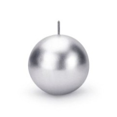 Candela a sfera Argento 6 cm | Graziano Sas