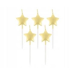 Candeline Stelle Oro 5 Pz.