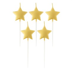 Candeline Stelle Oro 5 Pz. | Graziano Sas