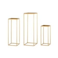 Set alzate quadrate oro 3 pz | Graziano Sas