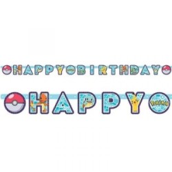 Festone Pokemon Happy Birthday