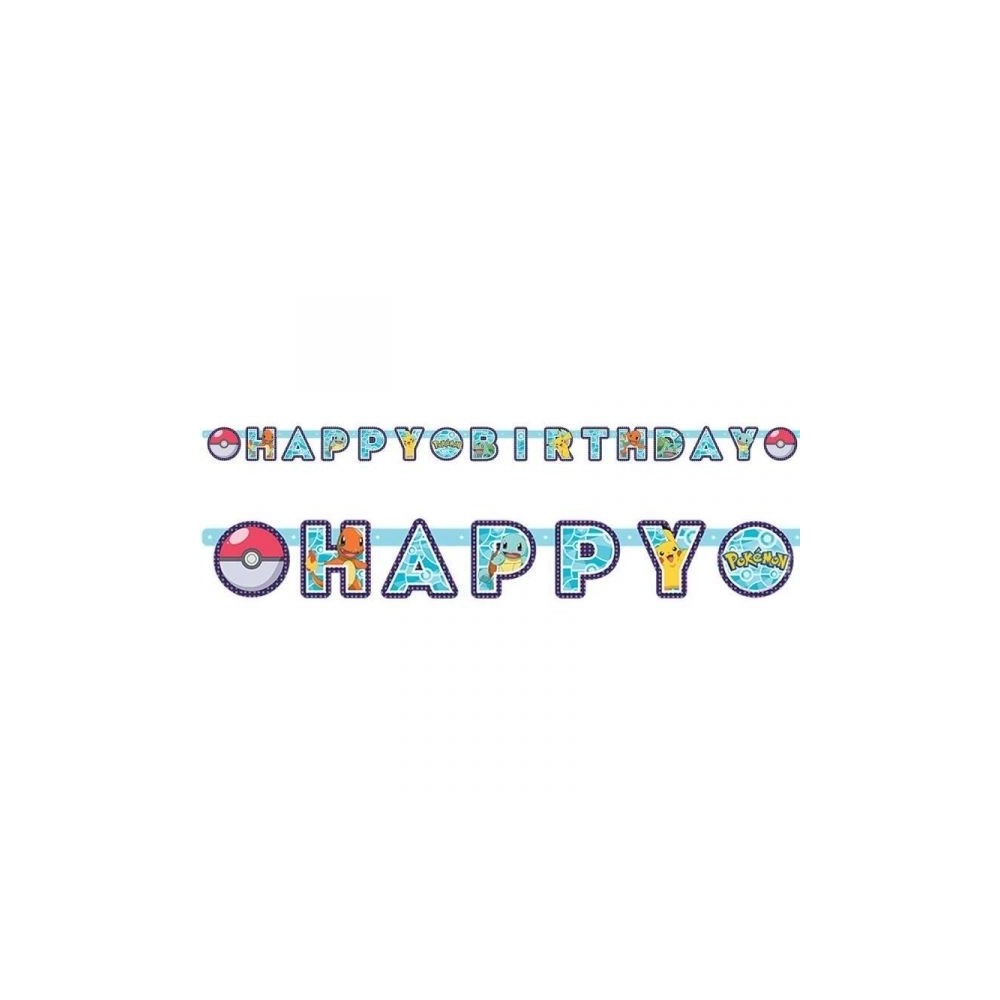 Festone Pokemon Happy Birthday