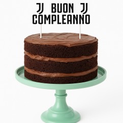 Cake topper Juventus Buon Compleanno | Graziano Sas