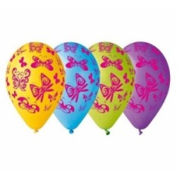 Palloncini lattice Farfalle Multicolor 5 Pz