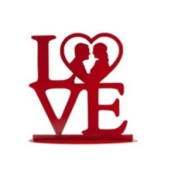 Statuina Love Rosso in Metallo | Graziano Sas