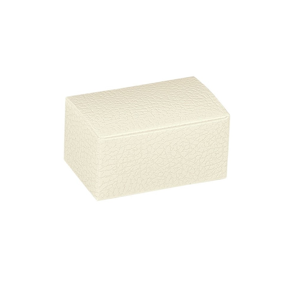 Cofanetto bianco effetto pelle 20x12x8,5 cm