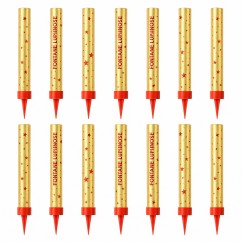 Fontane Luminose Oro per Torta 12 Pezzi 12 cm