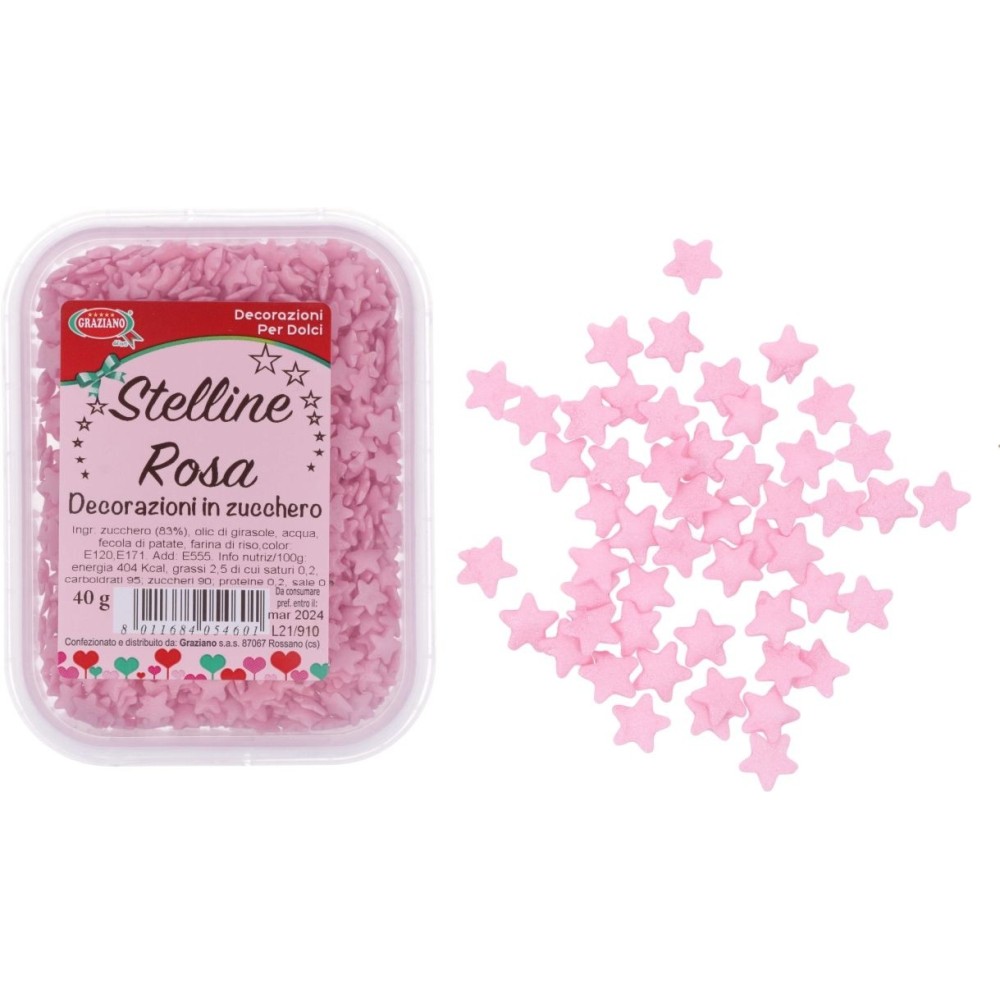 Stelline rosa 40g