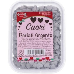 Cuori perlati argento 40g