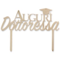 Cake Topper Auguri Dottoressa plex