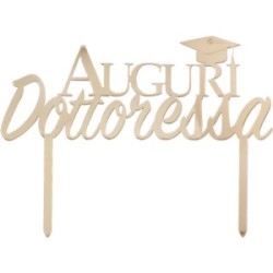 Cake Topper Auguri Dottoressa plex