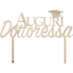 Cake Topper Auguri Dottoressa plex