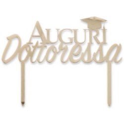 Cake Topper Auguri Dottoressa plex