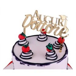 Cake Topper Auguri Dottore plex