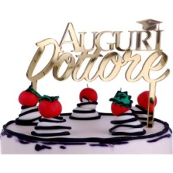 Cake Topper Auguri Dottore plex