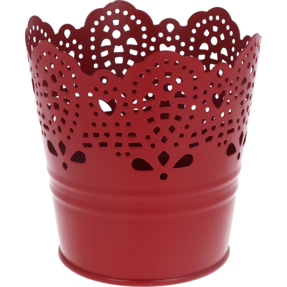 Vaso Rosso Intarsiato