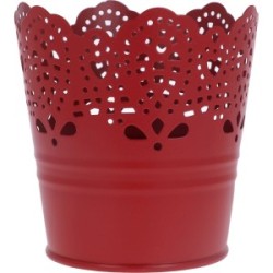 Vaso Rosso Intarsiato