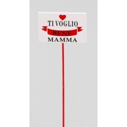 Pick in legno Ti voglio bene Mamma