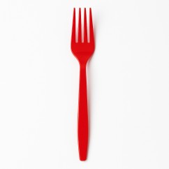 Forchette rosse riutilizzabili 24 Pz | Graziano Sas
