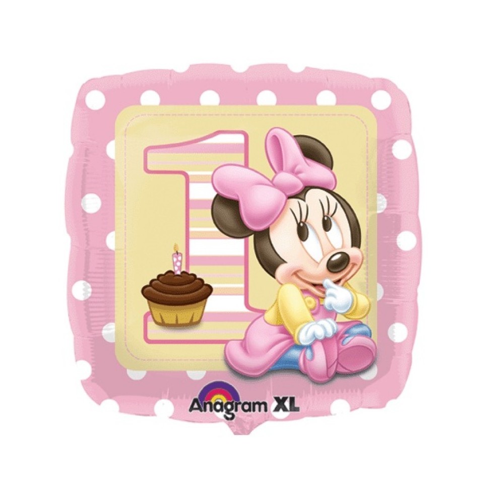 Baby Minnie Palloncino Mylar Quadrato