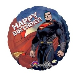 Mylar 17'' Superman Happy Birthday