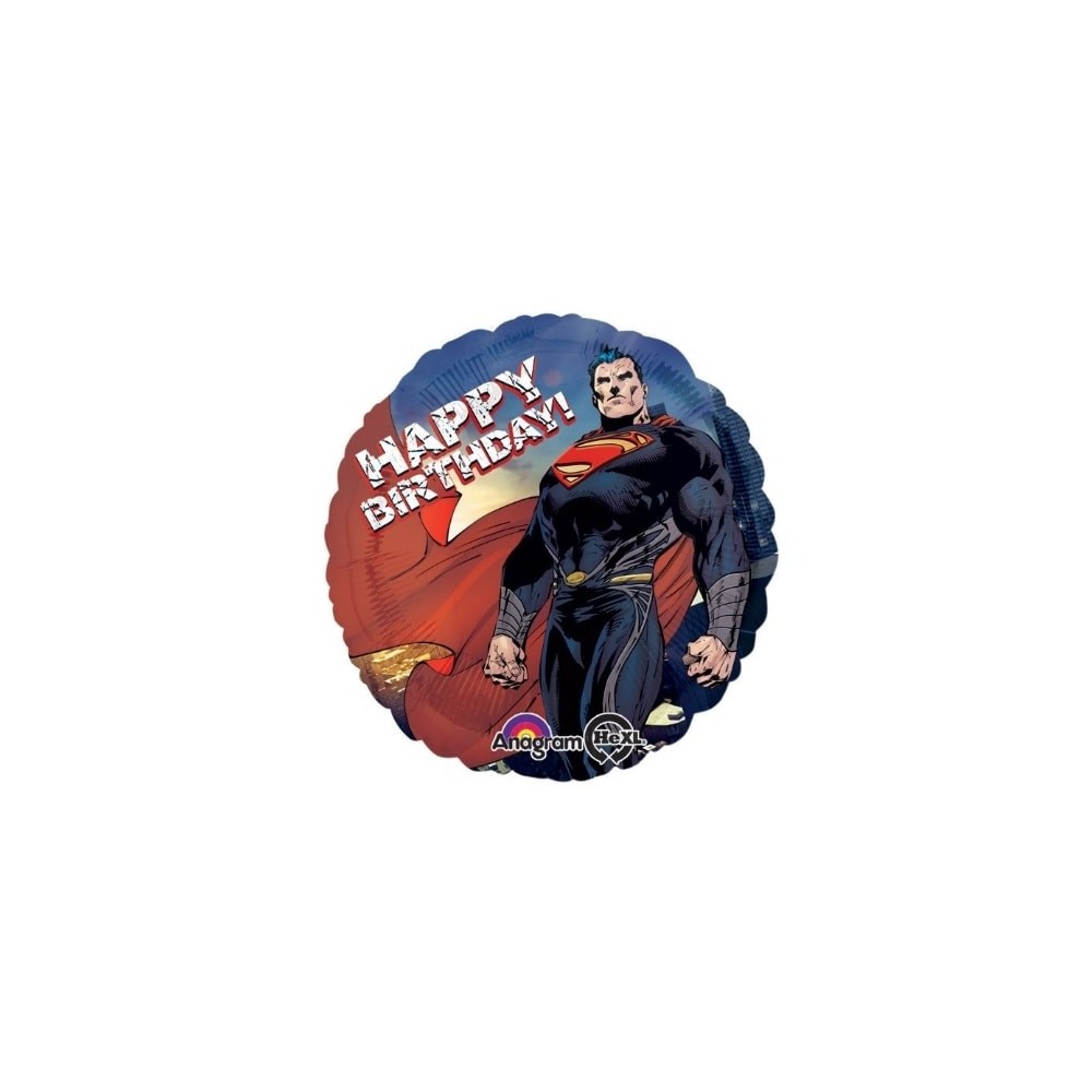 Mylar 17'' Superman Happy Birthday