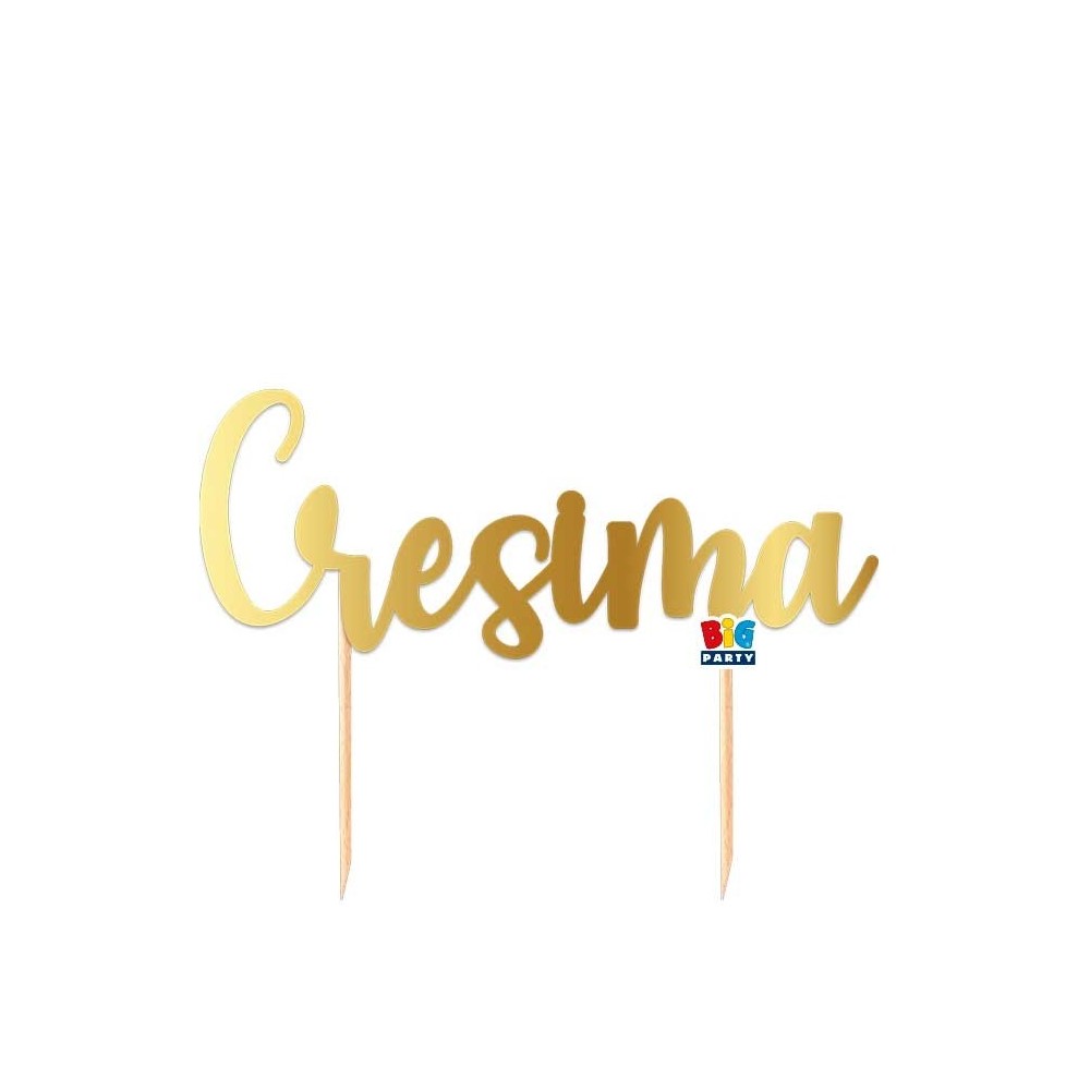 Cake Topper in carta Cresima