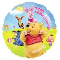 Mylar 18'' Winnie the Pooh Buon Compleanno