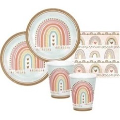 Coordinato Party Arcobaleno Boho Piatti Bicchieri | Graziano