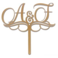 Cake Topper Iniziali personalizzato | Graziano Sas