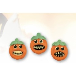 Zucche di Halloween Assortite in zucchero 3 Pz