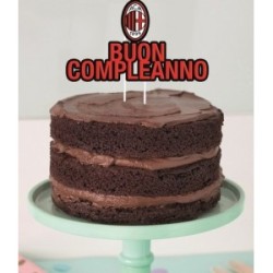 Cake topper Milan Buon Compleanno