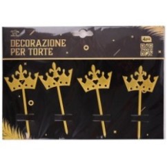 Mini Cake Topper Corone plex 4 pz | Graziano Sas