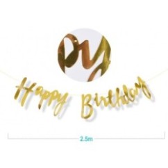 Festone Happy Birthday Oro | Graziano Sas