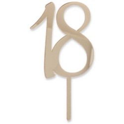 Mini Cake Topper 25 argento 6pz